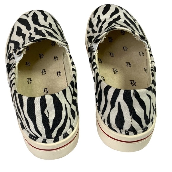 R13 100% Cotton Canvas Slip On Sneakers Rubber Sole Very Clean Women Sz 10 - Picture 6 of 13